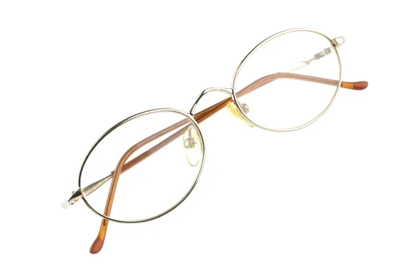 Vecchi occhiali per problemi di vista piega isolato — Foto Stock