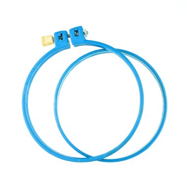 eski mavi nakış çerçeve izole