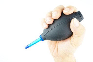 el tutma siyah blower izole