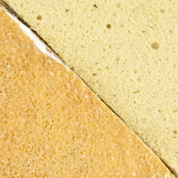 Yellow and brown coffee chiffon cake texture — Stock Photo, Image