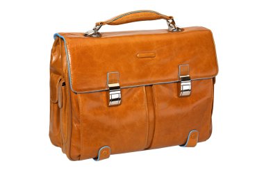 Red leather portfolio for the boss