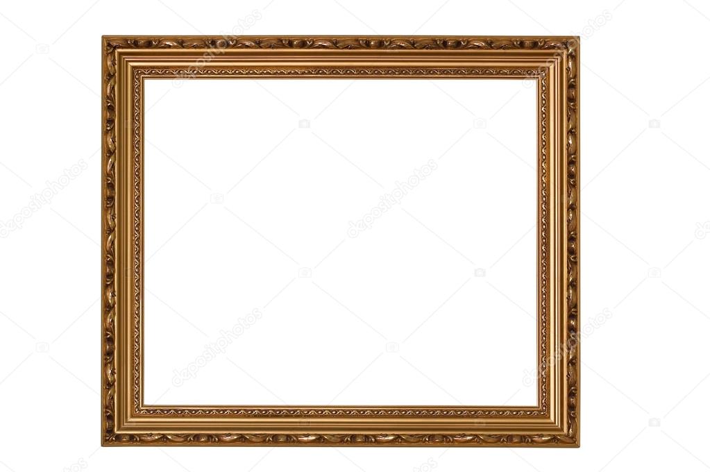 empty picture frame isolated on white