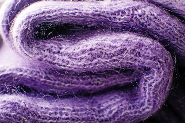 Textur Violett Ull Stickad Som Bakgrund Stickad Ylletröja Färg 2022 — Stockfoto