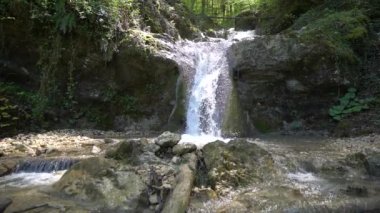 Güzel dağ şelale orman