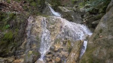 Güzel dağ şelale orman