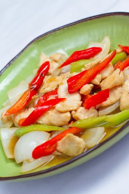 Gai pad prik sod Tayland gıda