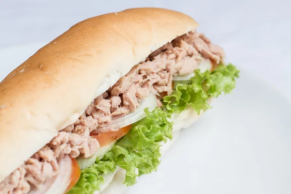 Fresh tuna sandwich baguette — Stock Photo, Image