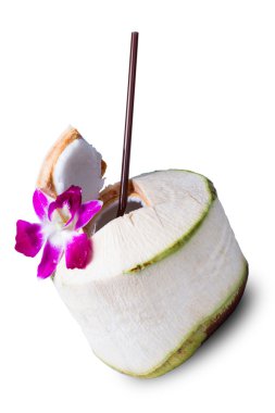 taze hindistan cevizi suyu içecek