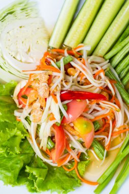 papaya salad clipart