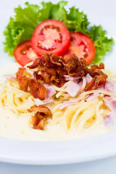 Spaghetti alla carbonara — Foto Stock