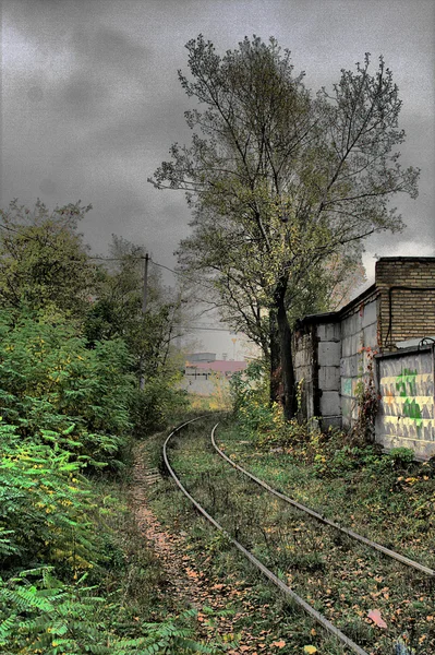 Dramatische spoor weg — Stockfoto