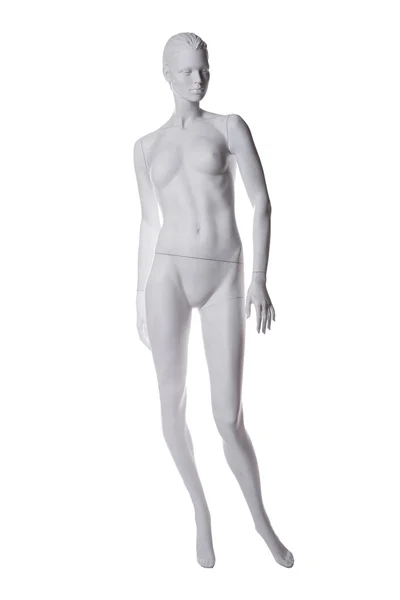 Maniquí desnudo aislado en blanco — Foto de Stock