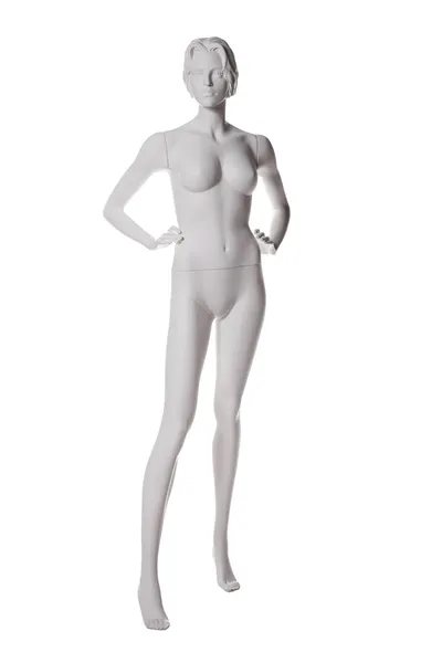 Maniquí desnudo aislado en blanco — Foto de Stock