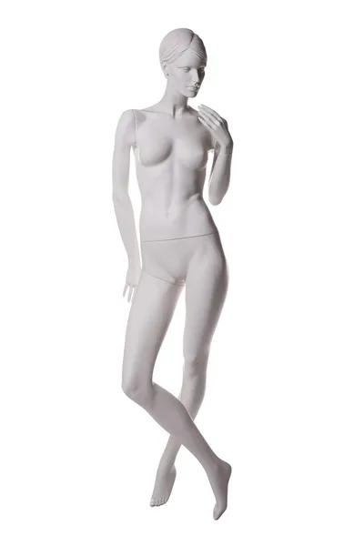 模特裸体上白色孤立 — 图库照片