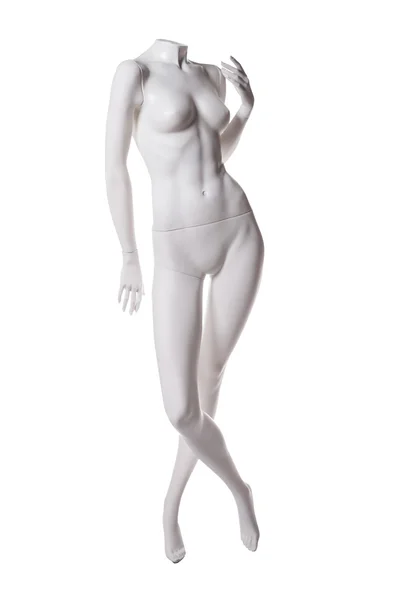 Maniquí desnudo aislado en blanco — Foto de Stock