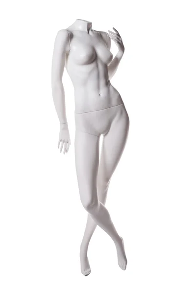 模特裸体上白色孤立 图库图片
