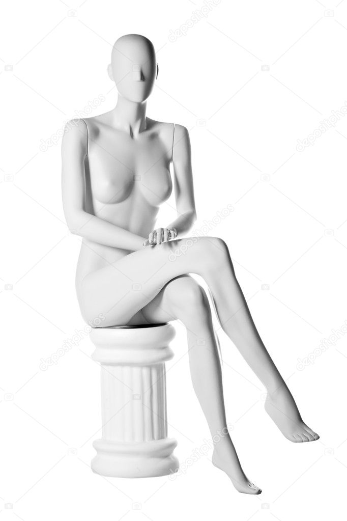 Mannequin naked isolated on white