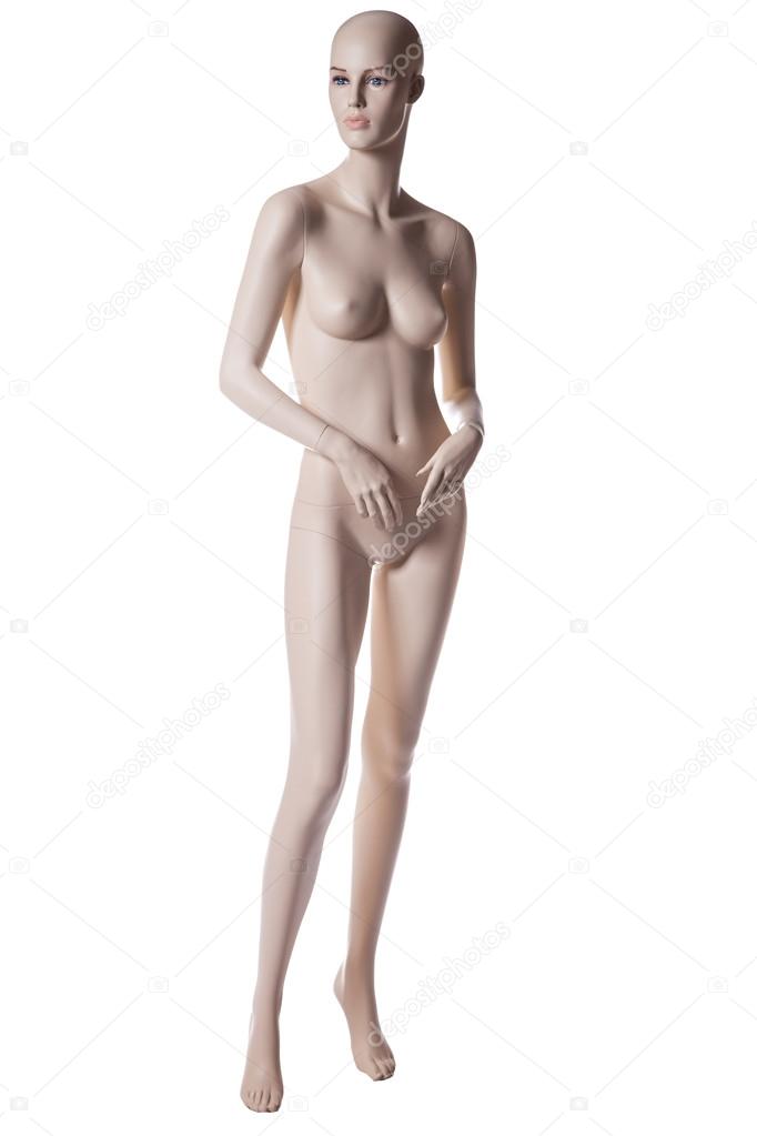 Female Mannequin naked isolated on white