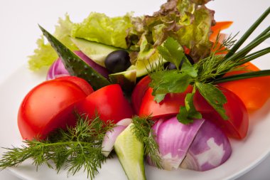 Tabakta sebze salatası