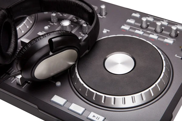 DJ mixer s sluchátka — Stock fotografie