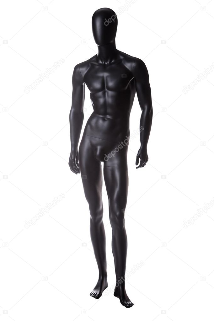 Mannequin male black isolated