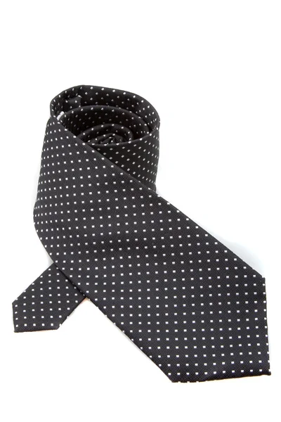 Cravatta nera isolata — Foto Stock