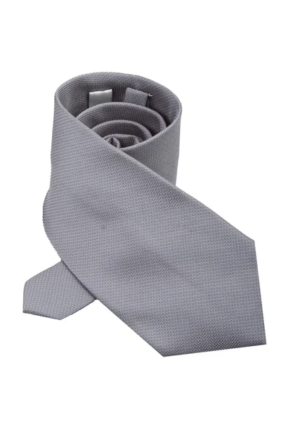 Cravatta grigia isolato — Foto Stock