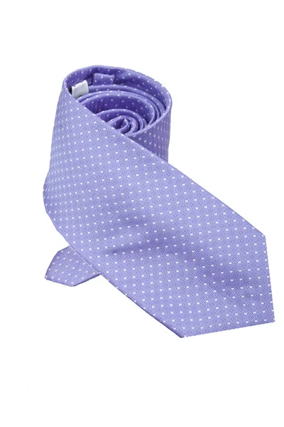 Jasny niebieski krawat na białym tle — Zdjęcie stockowe