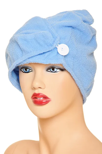 Mannequin avec serviette sur la tête — Photo