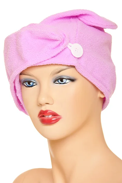 Mannequin with towel on head Royalty Free Stock Images