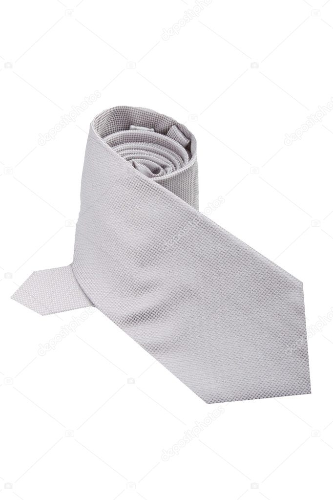 Gray tie isolated