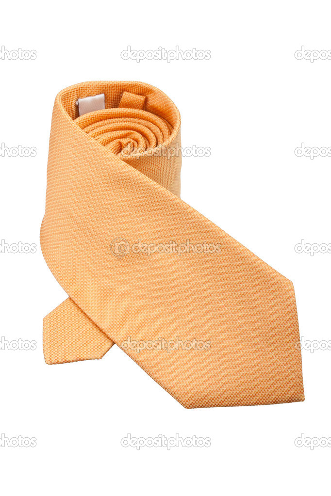 Orange tie isolated