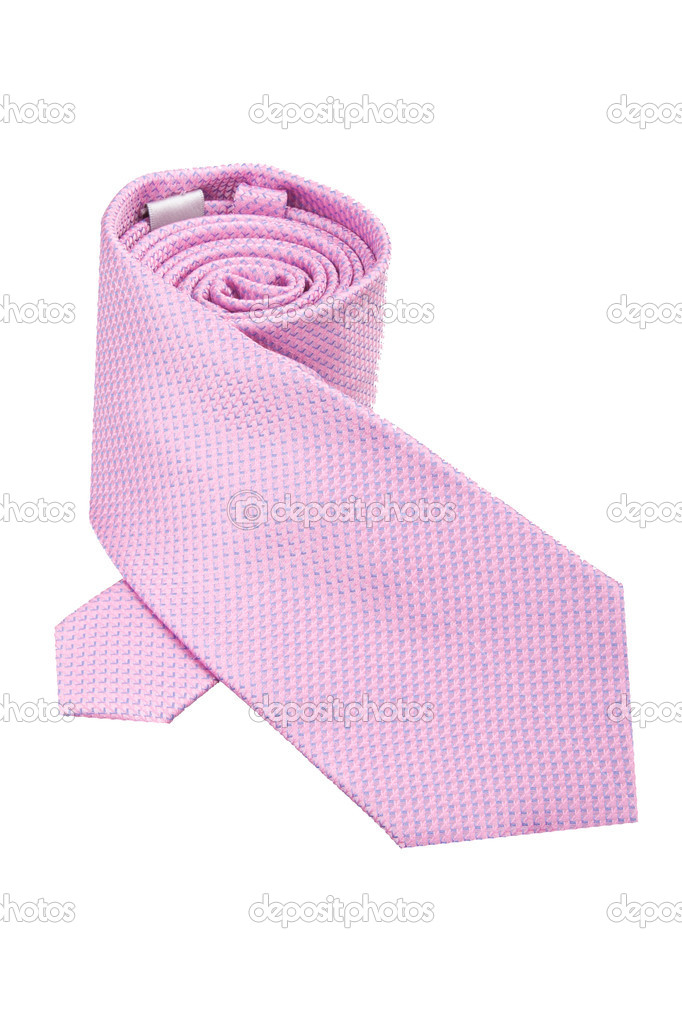 Pink tie isolated