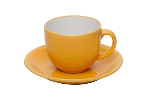 Taza naranja aislada — Foto de Stock