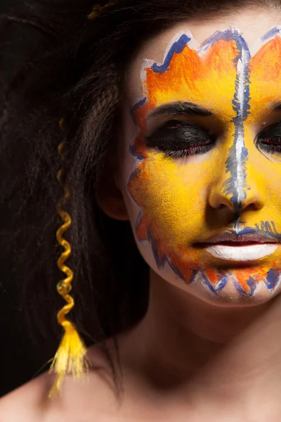 आफ्रिकन महिला चेहरा बनवा — स्टॉक फोटो, इमेज