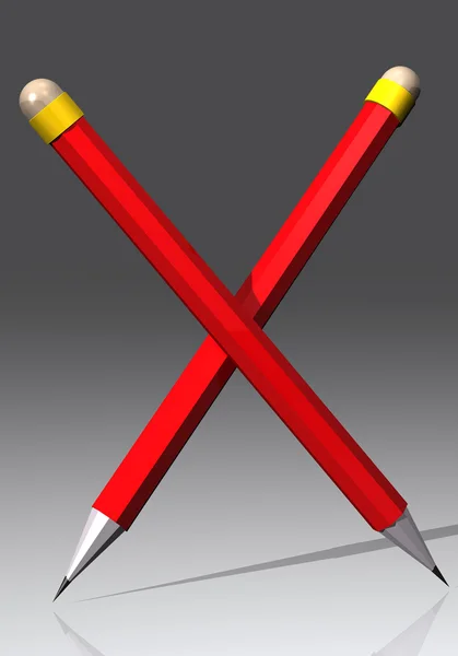 Sharp red pencils — Stock Photo, Image