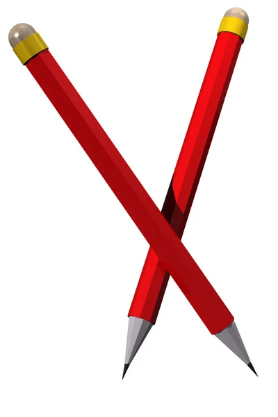 Острые красные карандаши — стоковое фото