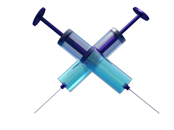 Syringes and needle — Stock Photo, Image