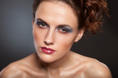 seksi güzellik kız kırmızı dudaklar