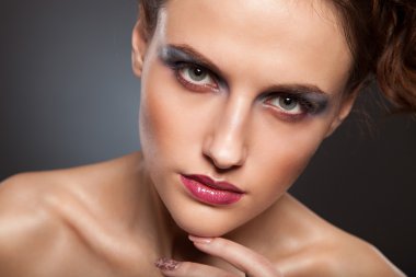 seksi güzellik kız kırmızı dudaklar