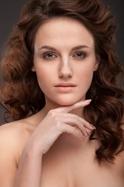 Beautiful model with natural make-up — Stock Photo, Image