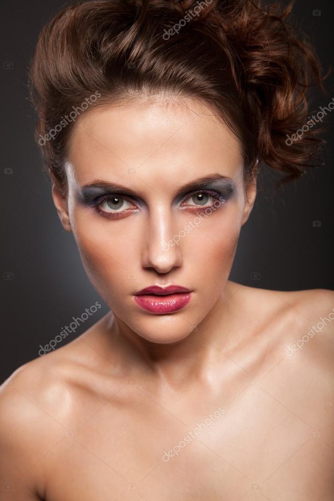 Sexy Beauty Girl with Red Lips Stock Photo by ©sandr2002 40852835