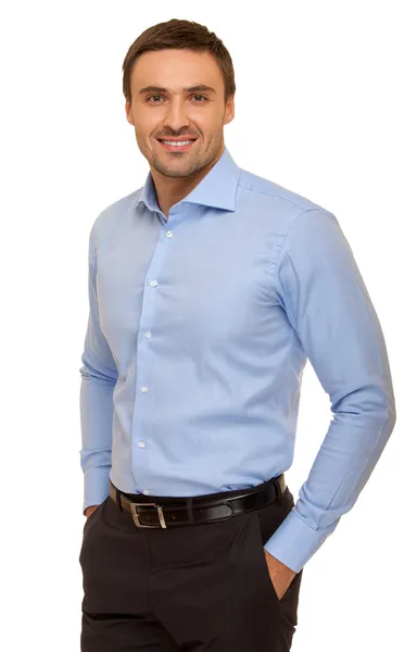 Young handsome man smiling businessman — Stock Photo, Image