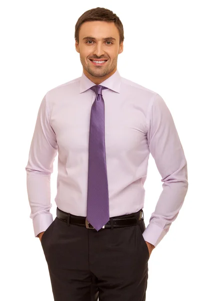 Ritratto di giovane uomo d'affari felice sorridente — Foto Stock