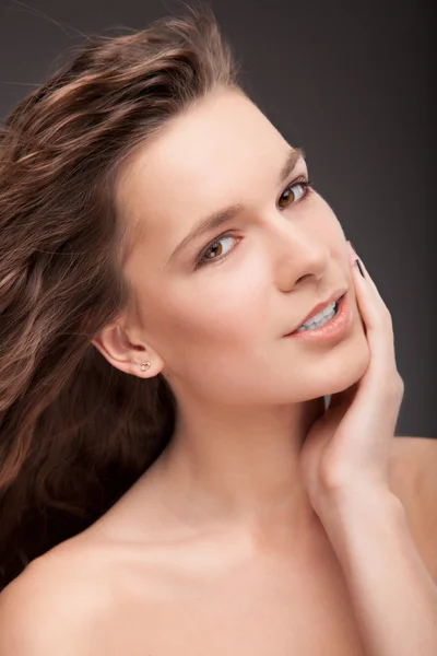 Girl with natural makeup — Stock Photo, Image