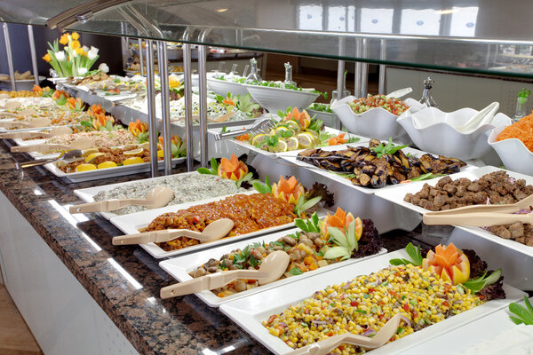 Food buffet in restaurant