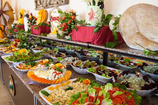 Buffet with different appetizers — Stock Photo, Image