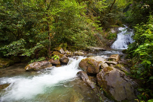 Río de montaña con piedras — Foto de Stock