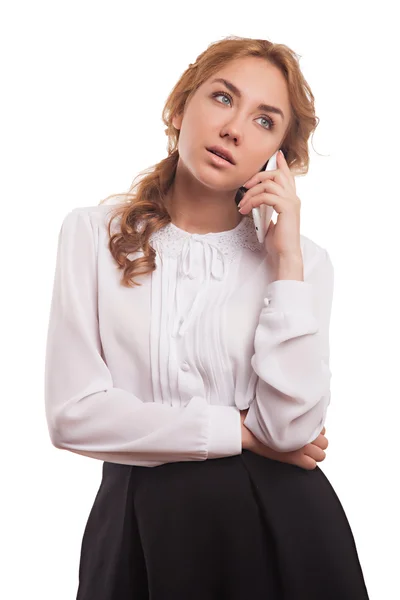 Businesswoman with  mobile phone — Stock Photo, Image