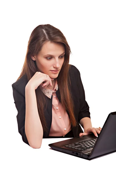 Businesswoman  sitting using laptop — Stock Photo, Image